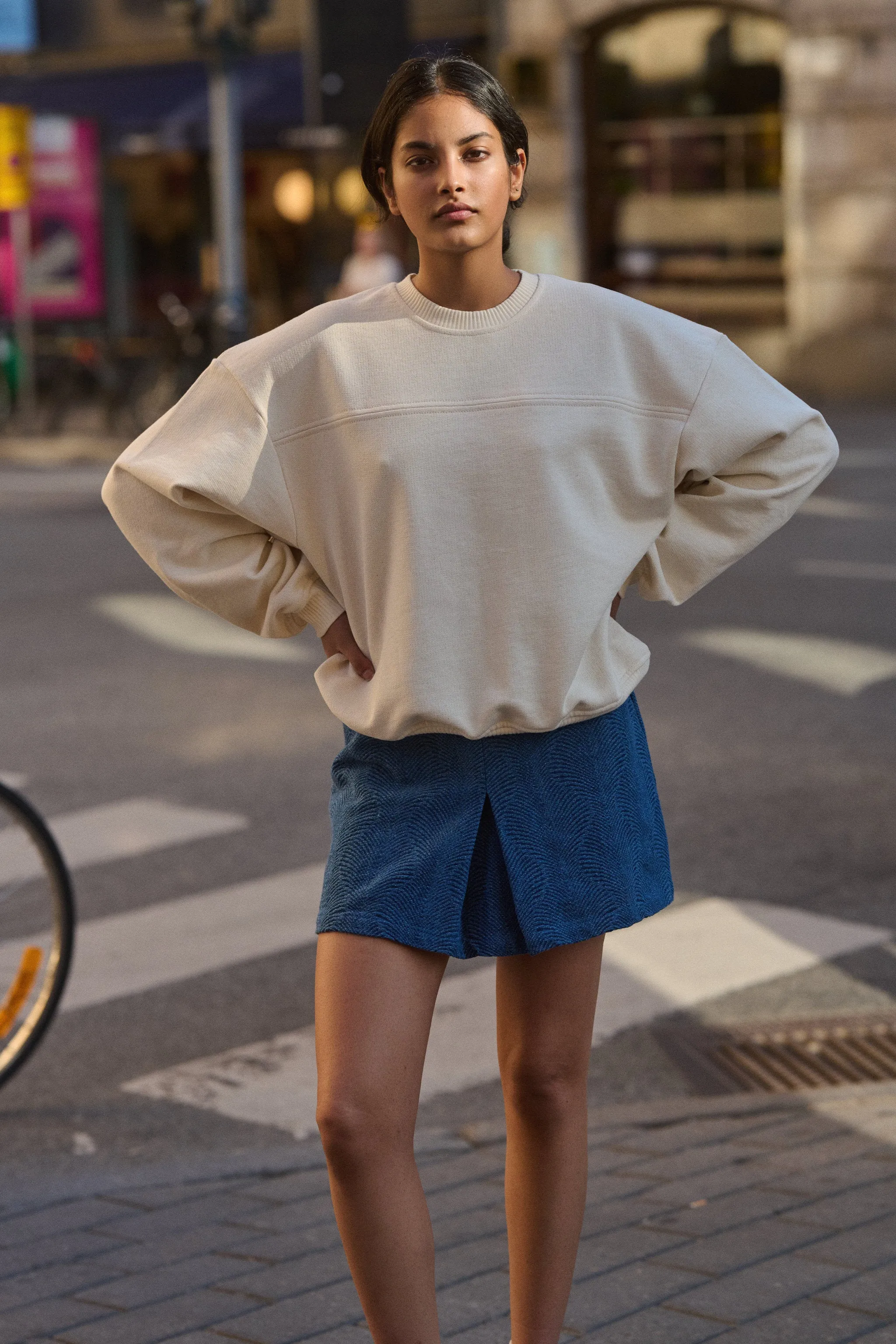 BASEBALL SWEATSHIRT BEIGE