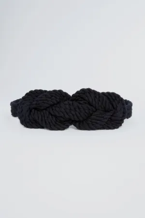 Black Braided Cord Belt