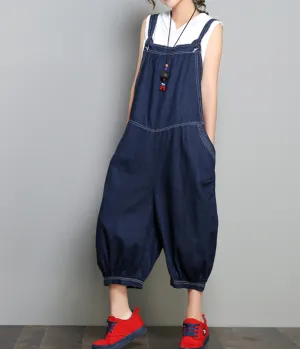 Denim Casual Spring Denim Overall Loose Women Jumpsuits QYCQ05111