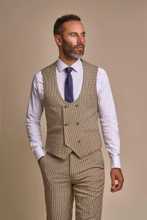 Elwood Houndstooth Double Breasted Waistcoat