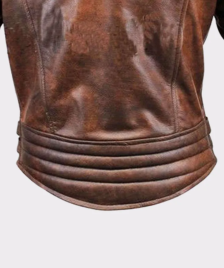 Mens Lambskin Biker Bomber Leather Jacket