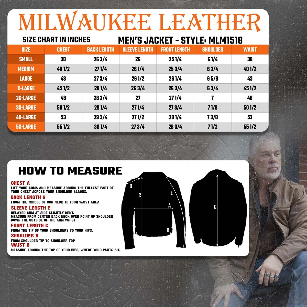 Milwaukee Leather MLM1518 Men's 'Scoundrel' Vintage Crazy Horse Brown