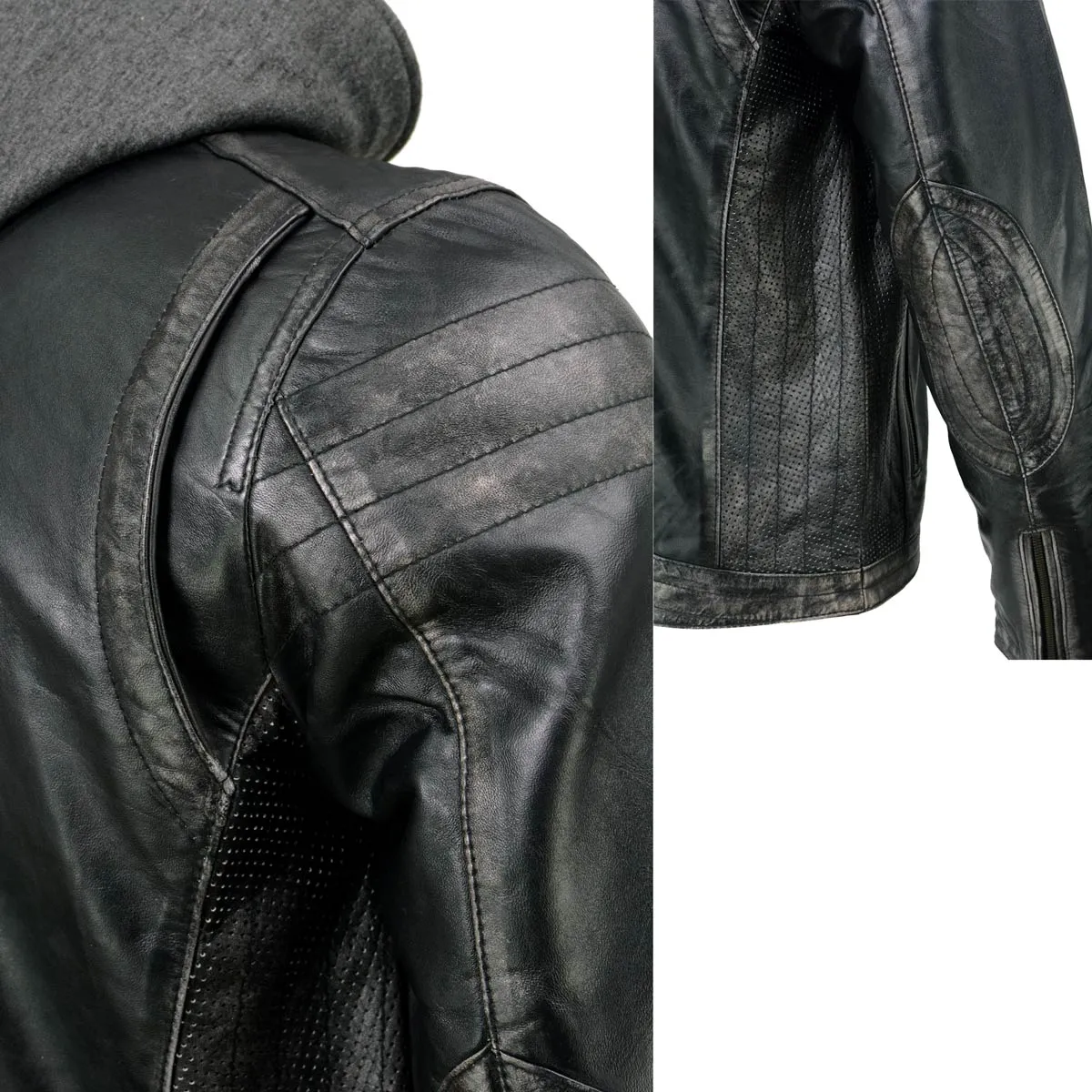 Milwaukee Leather SFM1846 Men's Black Fashion Casual Leather Jacket