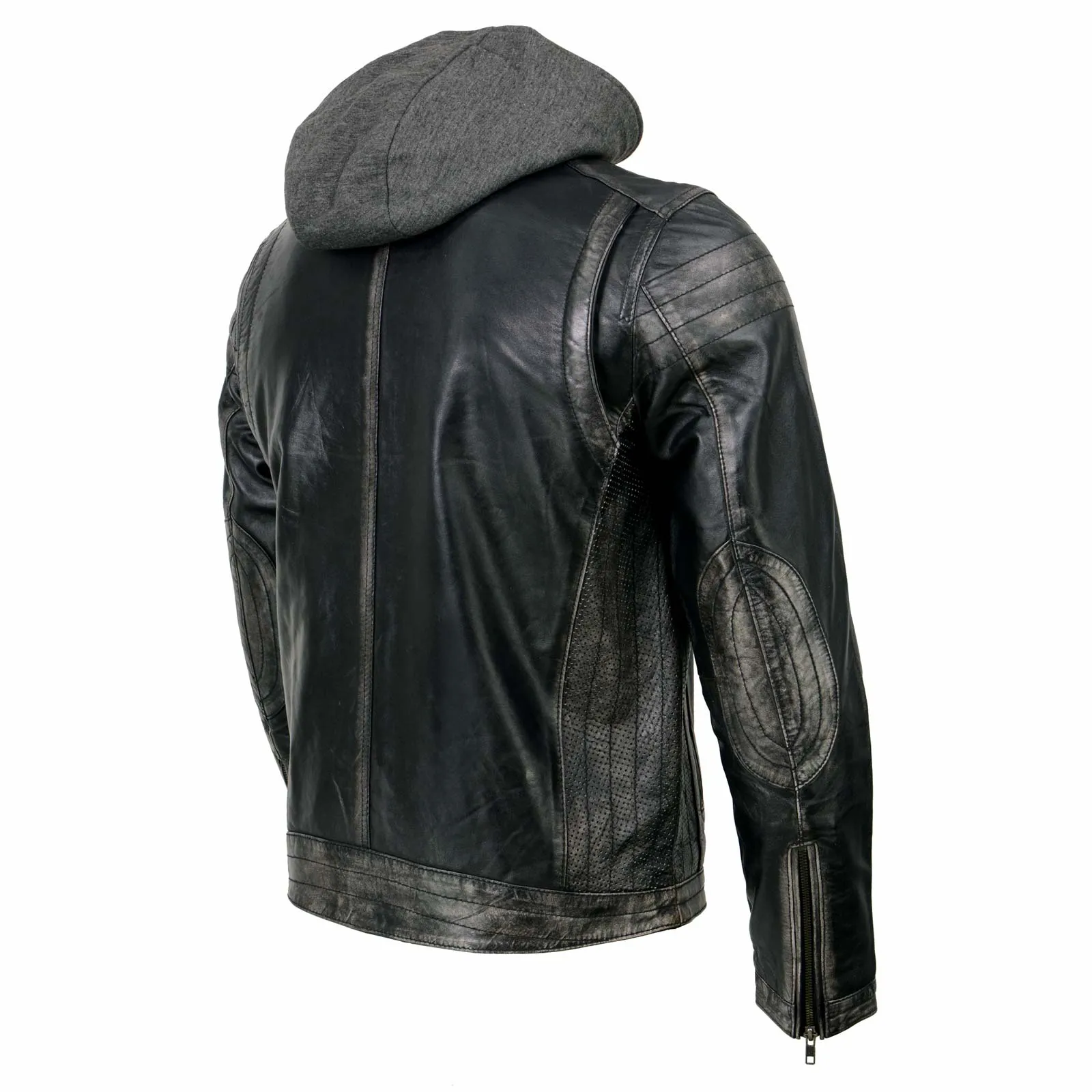 Milwaukee Leather SFM1846 Men's Black Fashion Casual Leather Jacket