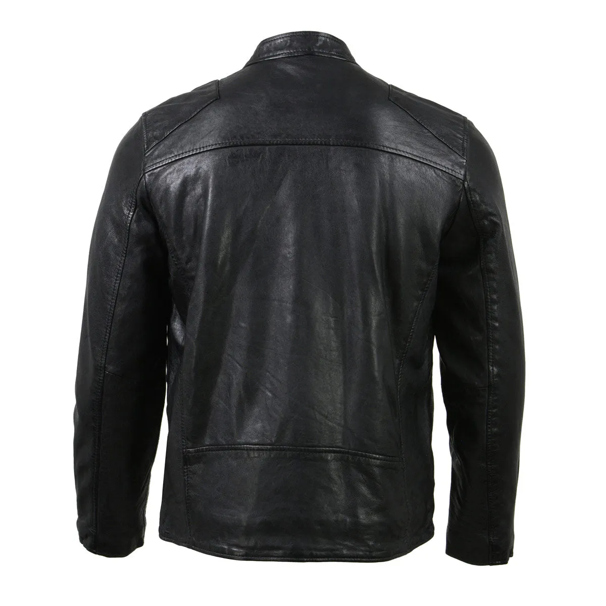 Milwaukee Leather Vintage SFM1803 Men's Black Leather Moto Style