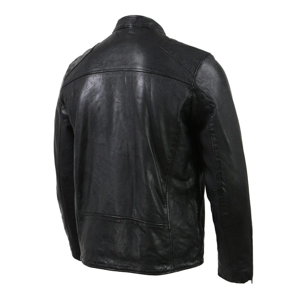 Milwaukee Leather Vintage SFM1803 Men's Black Leather Moto Style