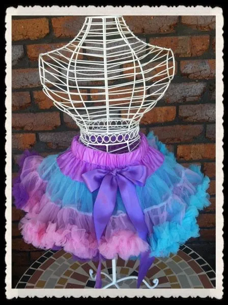 Rainbow Purple Pink Blue Pettiskirt