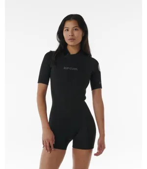 Ripcurl Dawn Patrol Womens Short Sleeve Eco Springsuit (2024) - Black