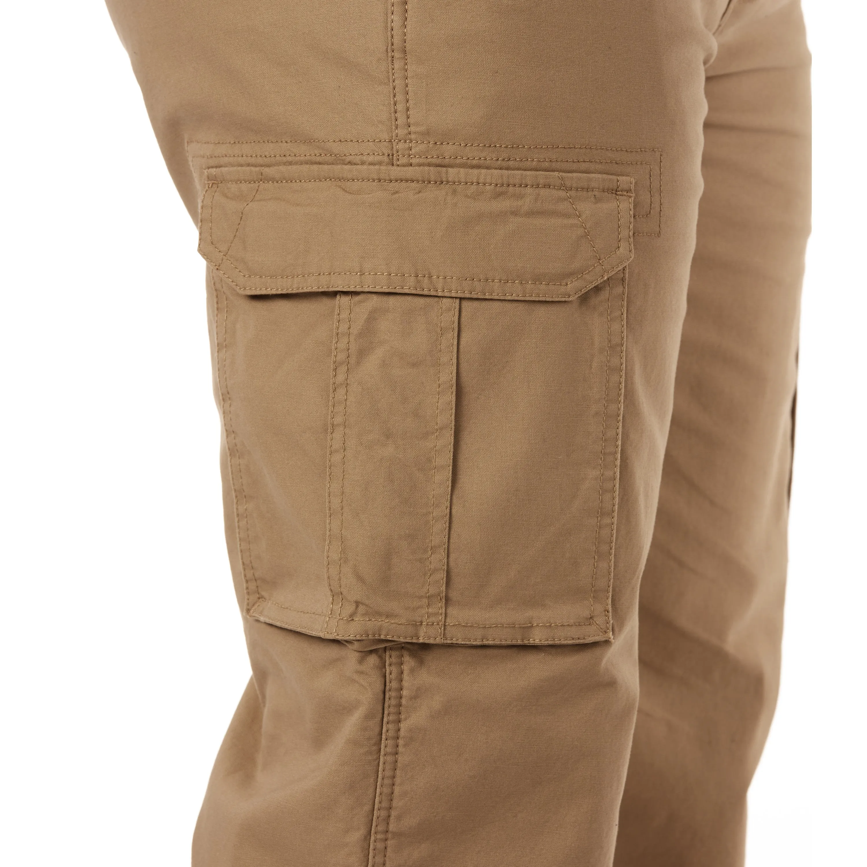 STRETCH FLEECE-LINED CANVAS CARGO PANT