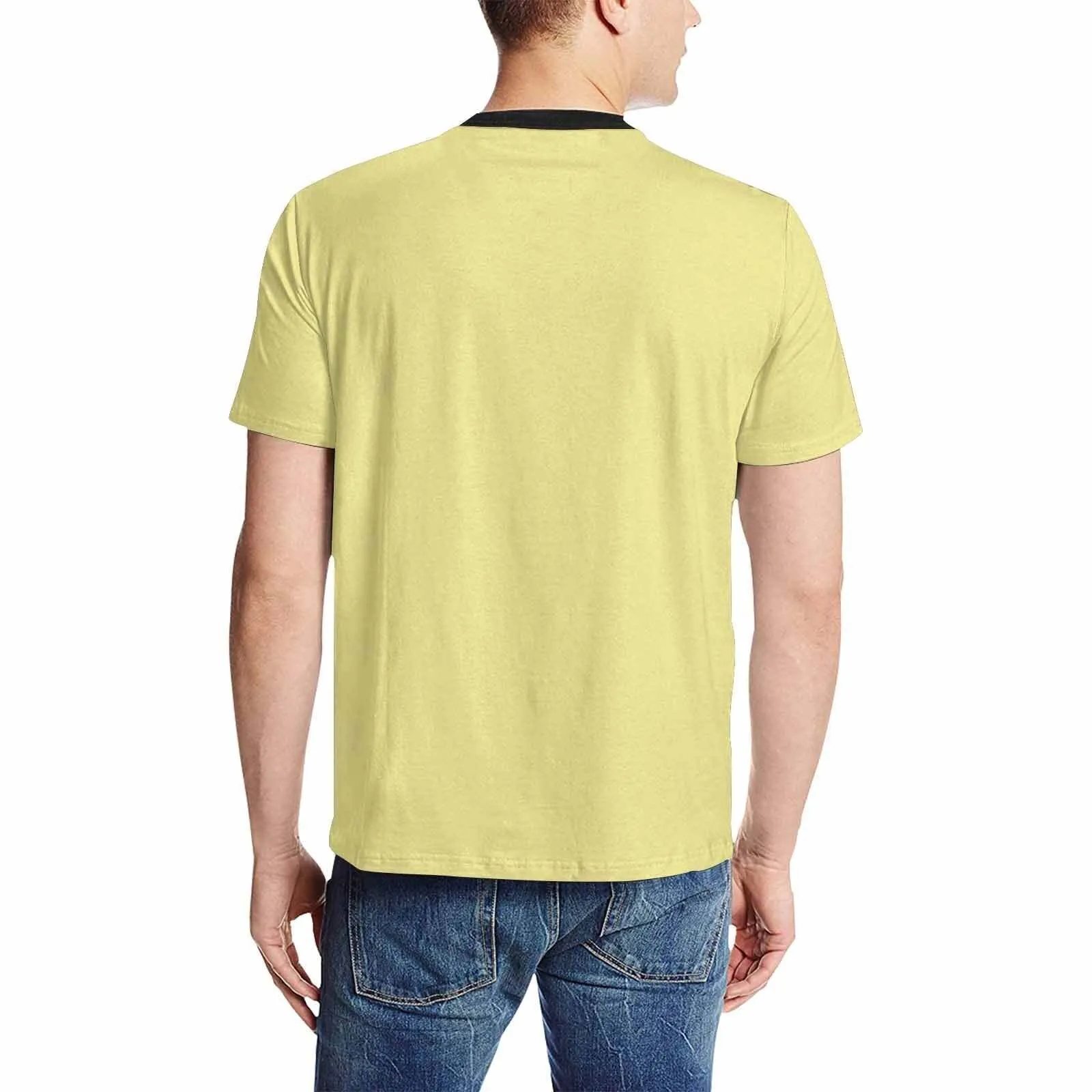 Uniquely You Mens T-Shirt /  Khaki Yellow     - Short Sleeve Casual Shirt