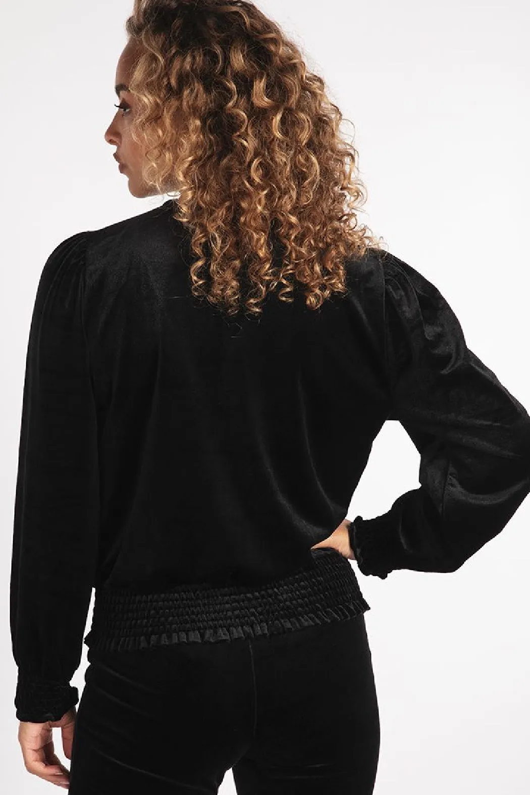 Velvet Wrap Blouse